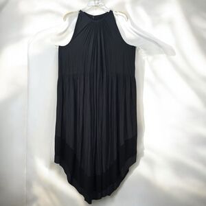 Ramy Brook FOR 2 Dress‎ Handkerchief Hem Sleeveless Black Dress Size L Maternity